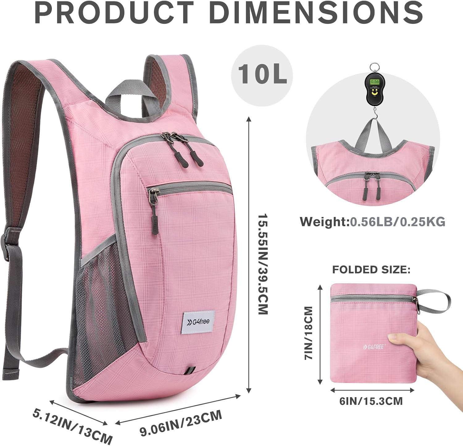 G4Free 10L/15L Hiking Backpack Lightweight Packable Hiking Daypack Small Travel Outdoor Foldable Shoulder Bag - Image 4